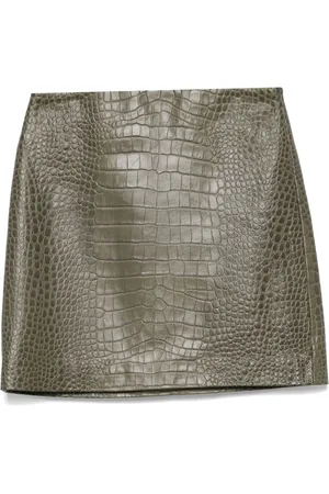 ERMANNO SCERVINO Crocodile-embossed mini skirt