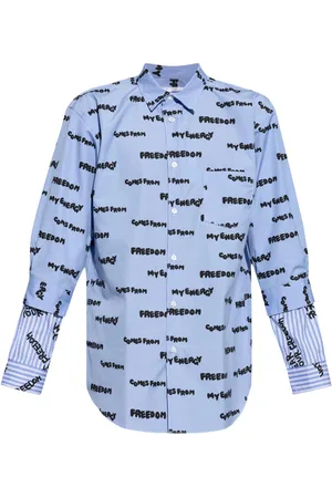 Comme des Garçons Slogan-print hirt