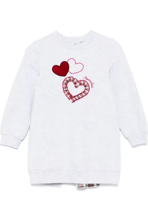 MONNALISA Heart sweatshirt dress