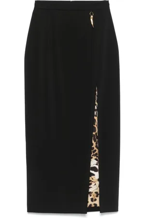 Roberto Cavalli Slit-detailed midi skirt