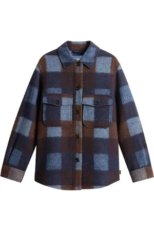 Woolrich Check pattern wool over shirt