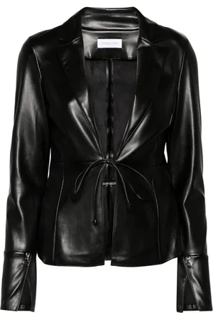 Patrizia Pepe Leather-effect shirt jacket