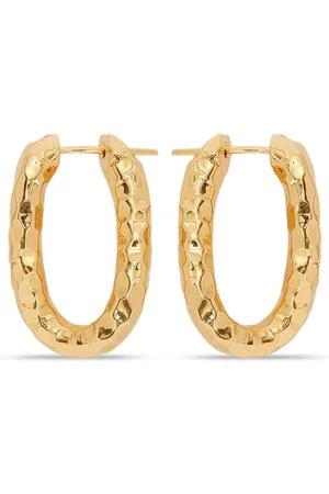 Jil Sander Hammered hoop earrings