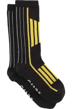 Ganni Striped organic cotton-blend socks