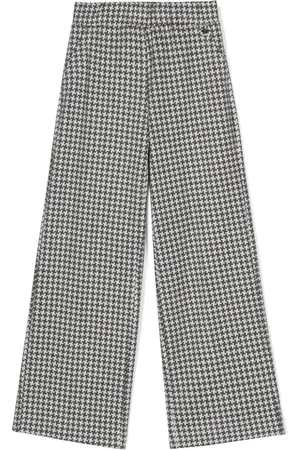 MONNALISA Geometric-pattern straight-leg trousers