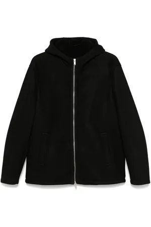 LARDINI Suede hooded jacket