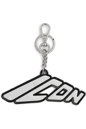 Dsquared2 Slogan-charm leather keyring
