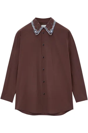 LEMAIRE Embroidered collar shirt