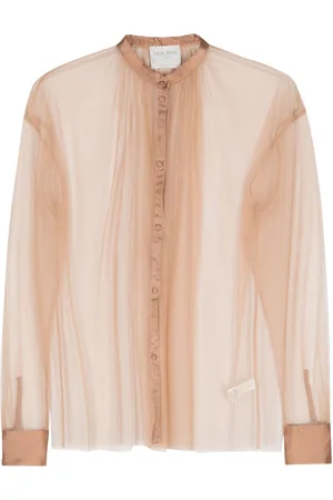 FORTE FORTE Raw-cut mesh shirt