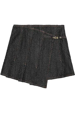 Ganni Wrap denim mini skirt