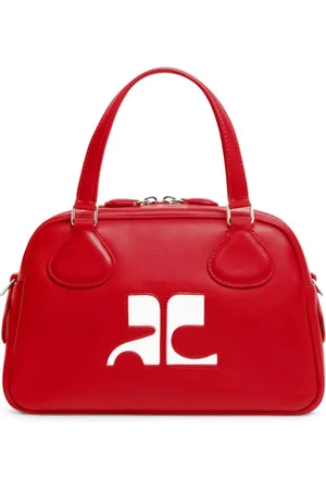 Courrèges Reedition leather bowling bag