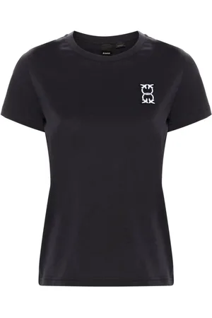 Pinko Love Birds embroidery cotton T-shirt