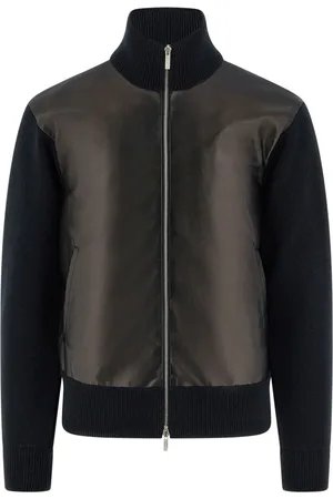 Salvatore Ferragamo Leather-insert jacket