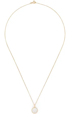 Aurélie Bidermann 18kt yellow Chivor mini medallion necklace with diamonds