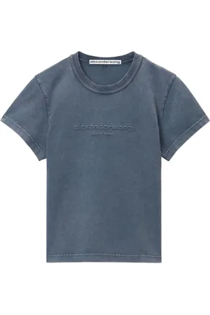 Alexander Wang Logo-appliqué shrunken T-shirt