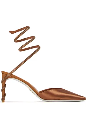 RENE CAOVILLA 80mm satin pumps