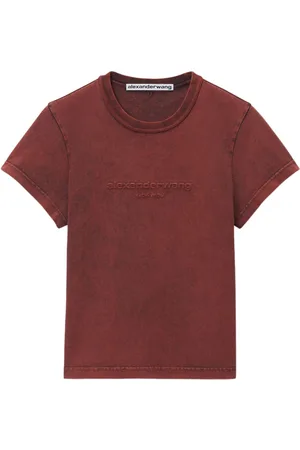 Alexander Wang Logo-appliqué shrunken T-shirt