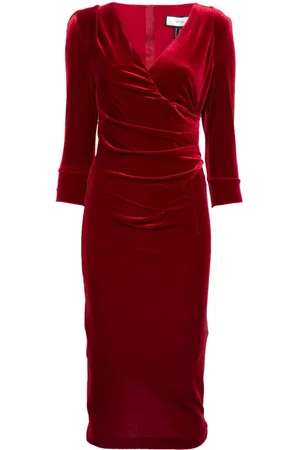 NISSA Velvet midi dress