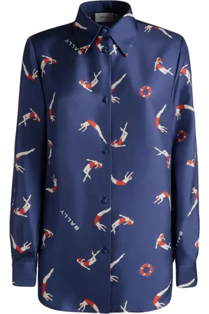Bally Silk swimmer-print shirt