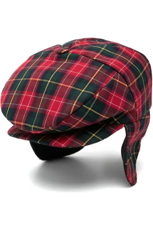 COLORICHIARI Tartan-check baker boy hat