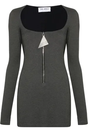 The Attico Mélange-effect mini dress