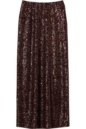 Twin-Set Sequin-embellished maxi skirt