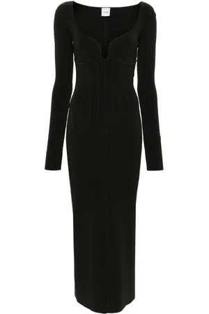 Nanushka Seam-detail ribbed midi dress