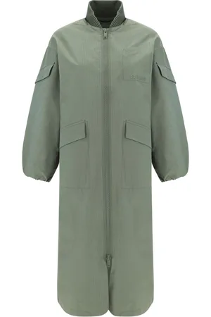 Ganni Seersucker shell coat