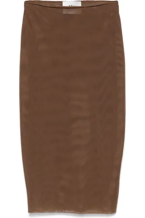 Atu Body Couture Mesh-design midi skirt