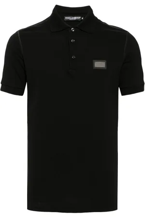 Dolce & Gabbana Branded-tag cotton piqué polo shirt