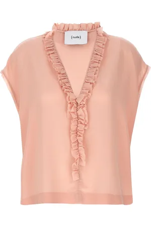NUDE Ruffled silk blouse