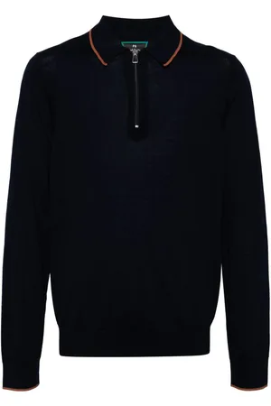 Paul Smith Long-sleeve merino-wool polo shirt