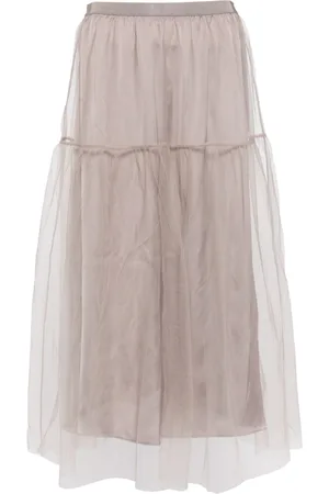 JNBY A-line tulle midi skirt