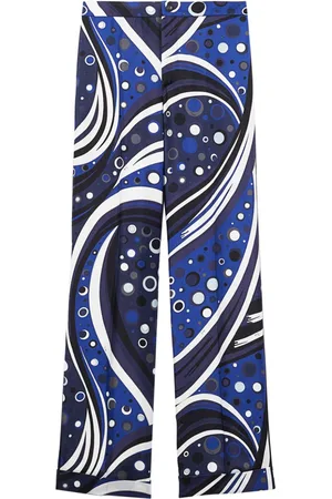 Puccini Fontane-print silk trousers