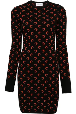 Marine Serre Moon jacquard knitted dress