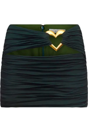 AREA Cut-out ruched miniskirt