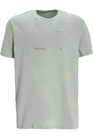 Armani Exchange Logo-embroidered cotton T-shirt