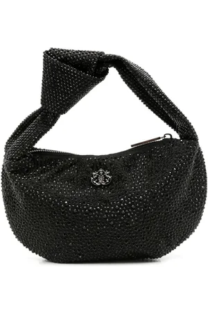 Isla Ibiza Crystal-embellished logo shoulder bag