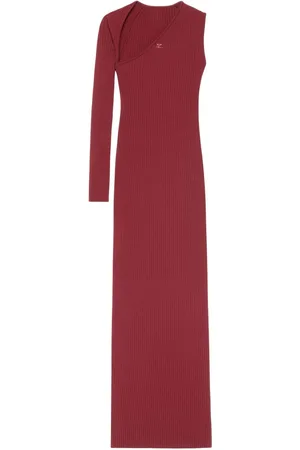 Courrèges Slash ribbed knit dress