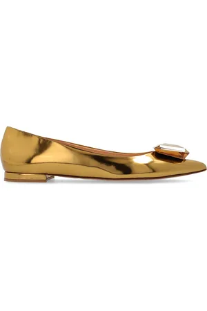 Gianvito Rossi 10mm gem-emebellished ballerinas
