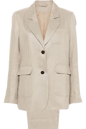 Skall Studio Single-breasted linen suit