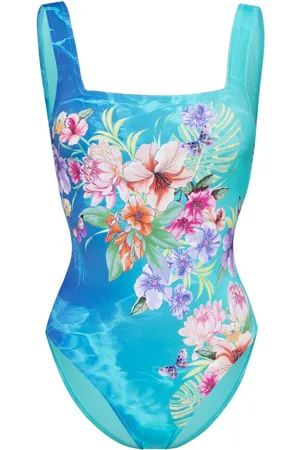 JOHNNY WAS Water Tropic square-neck swimsuit