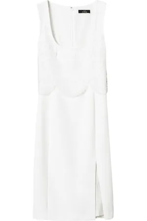 Twin-Set Embroidered crepe midi dress