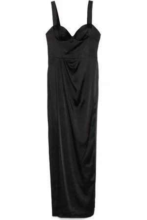 Marchesa Notte Satin bustier gown