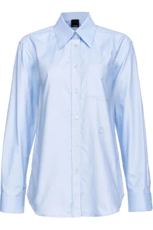 Pinko Love Birds-embroidered cotton shirt
