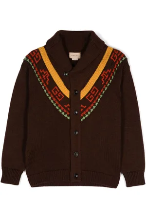 Gucci Patterned intarsia-knit cardigan