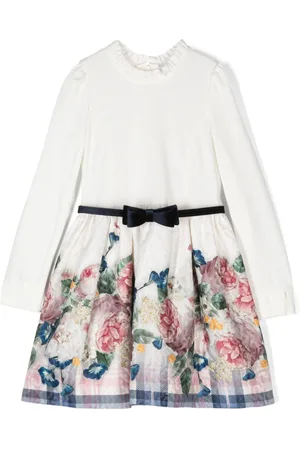 MONNALISA Floral-brocade dress