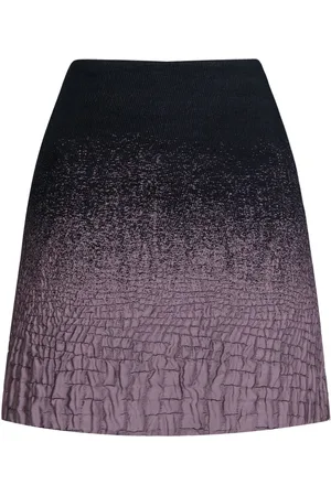 PORTS 1961 Gradient-effect crickled skirt