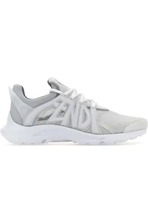 Fendi Tag lace-up panelled sneakers