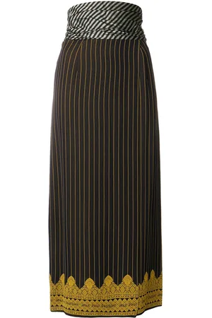 Jean Paul Gaultier Mid-calf pinstripe skirt